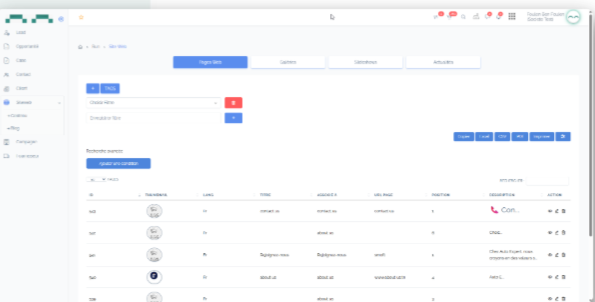 Logiciel CMS intégré pour création et gestion de sites web | SMOFT ERP

