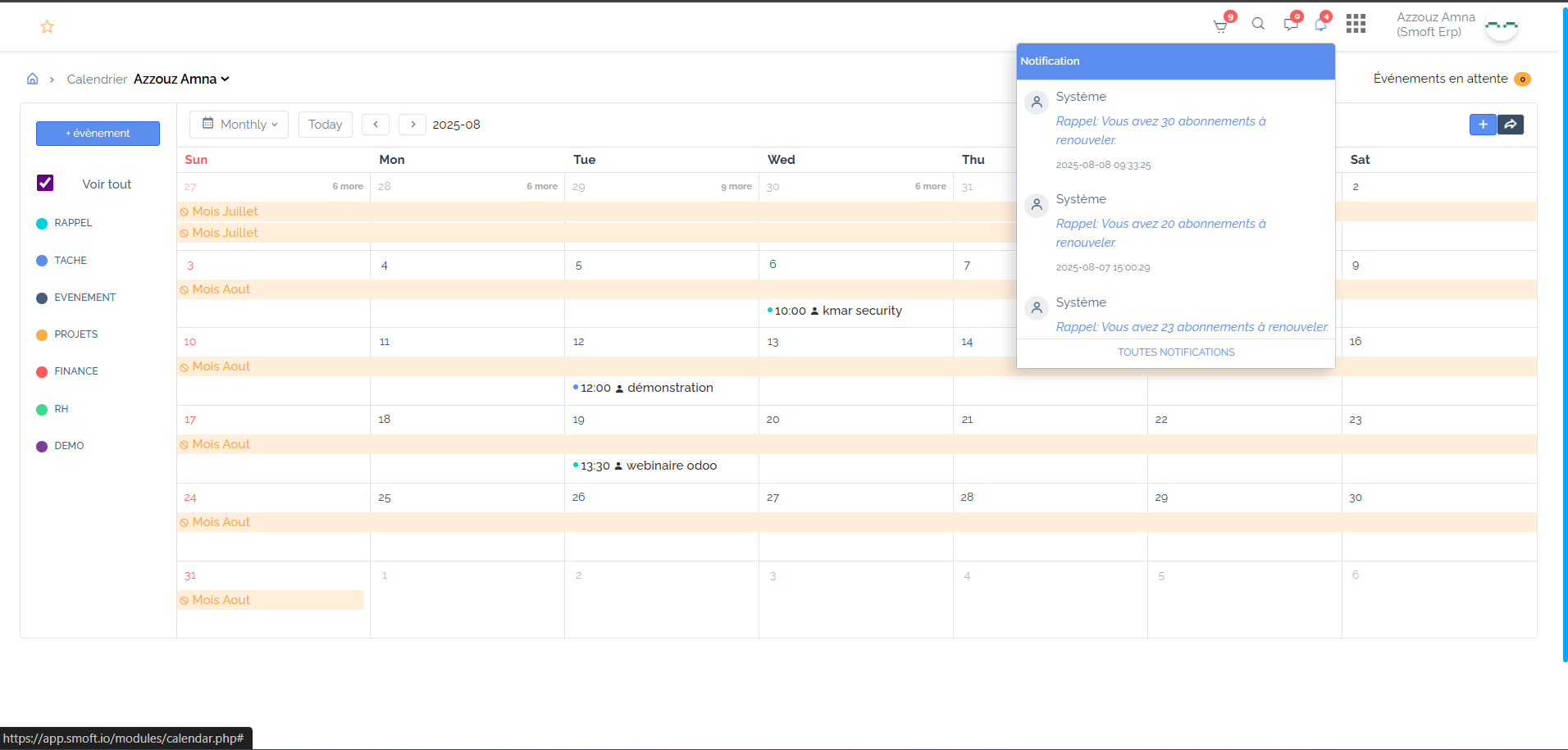 Logiciel ERP avec moteur d’alertes et notifications priorisées

