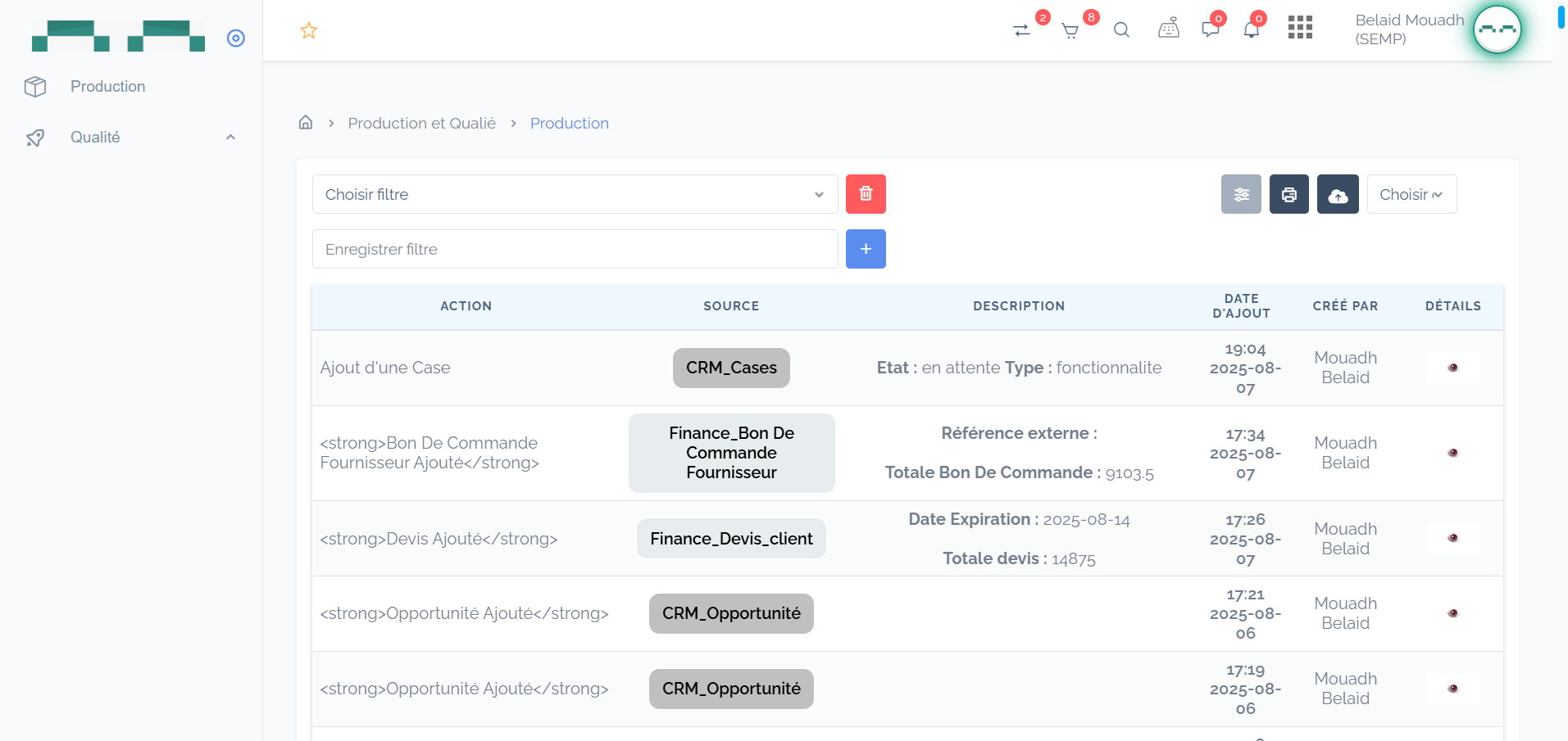 Logiciel de production, qualité et optimisation des processus industriels | SMOFT ERP