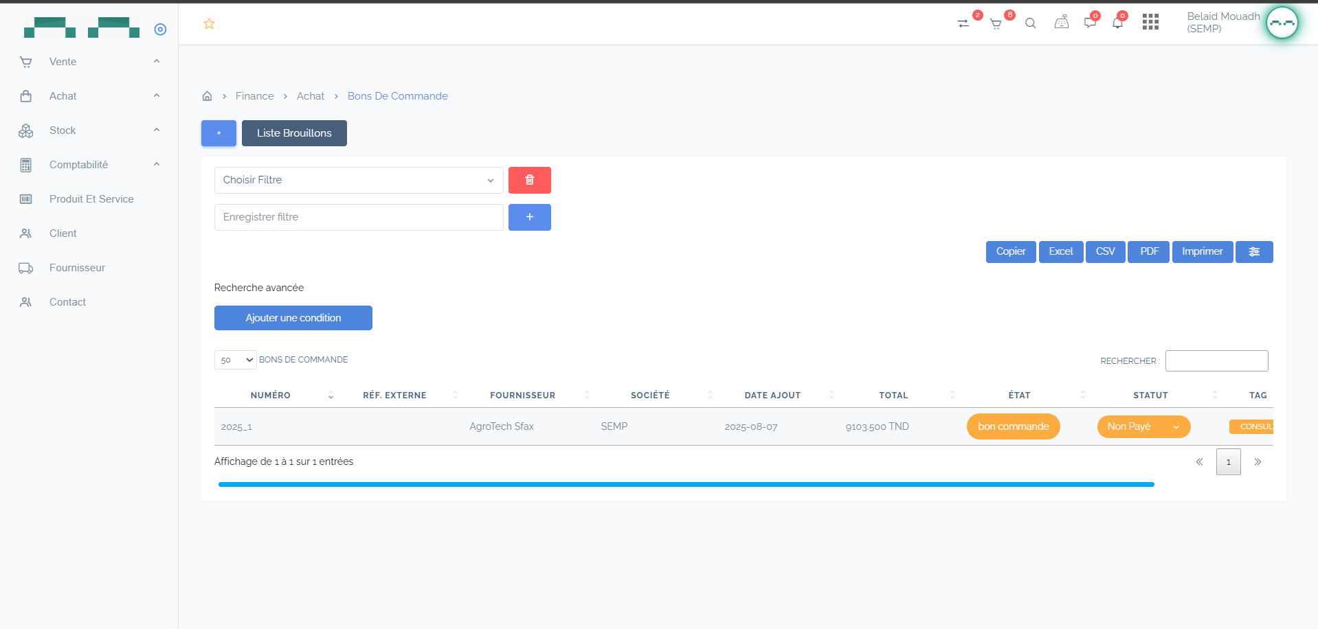 Commandes fournisseurs, réceptions et factures d’achat optimisées
