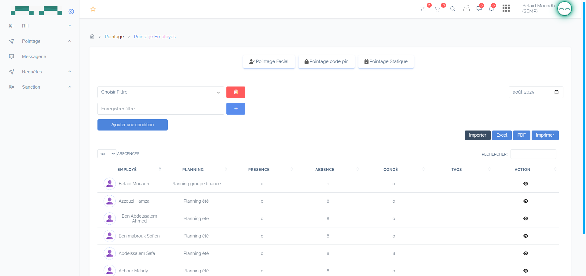 Logiciel de pointage RH avec Face ID et géolocalisation | SMOFT ERP