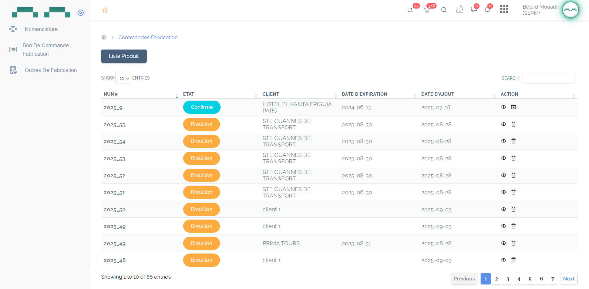 Logiciel ERP de commandes de fabrication et suivi de production en temps réel | SMOFT ERP

