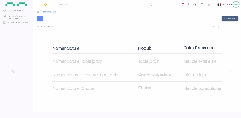 Logiciel ERP de gestion des nomenclatures et de la structure des produits | SMOFT ERP

