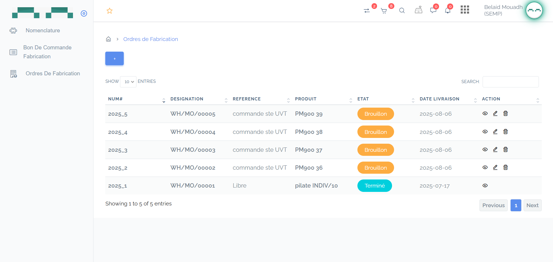 Logiciel ERP de suivi de production et pilotage des ordres de fabrication | SMOFT ERP


